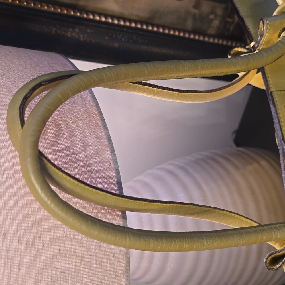 Paolo Masi Yellow Leather Tote Bag - Picture 4 of 17